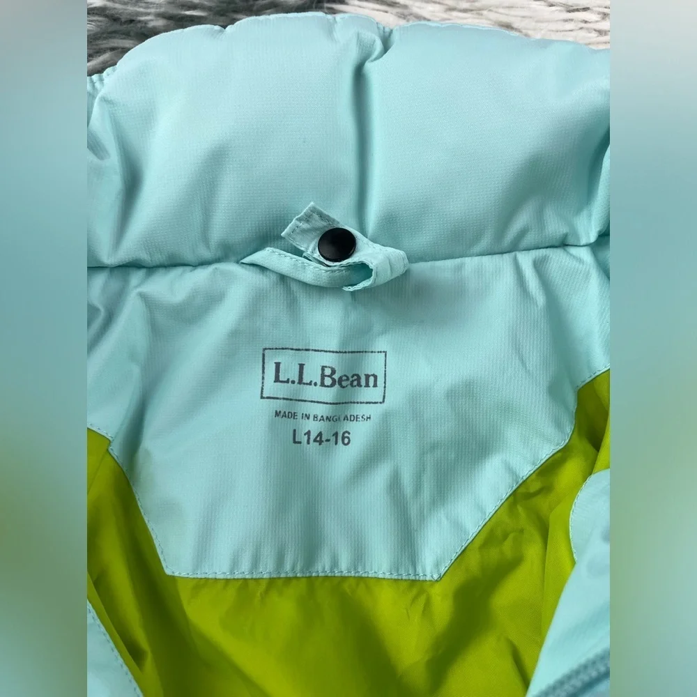 L.L. Bean Youth Jacket Full Zip Green With Hood Size Large (14-16)